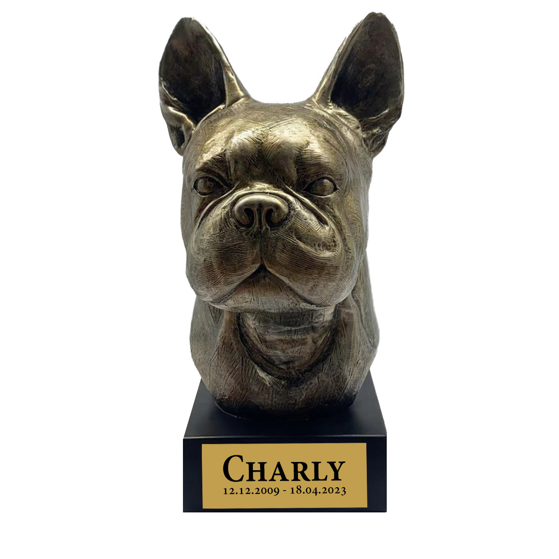 Bronze Hund Statue 18 "Boston Terrier"